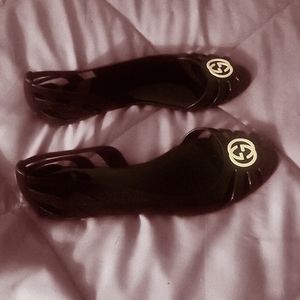 Womens Gucci intelocking GG Rubber BLACK/WHITE